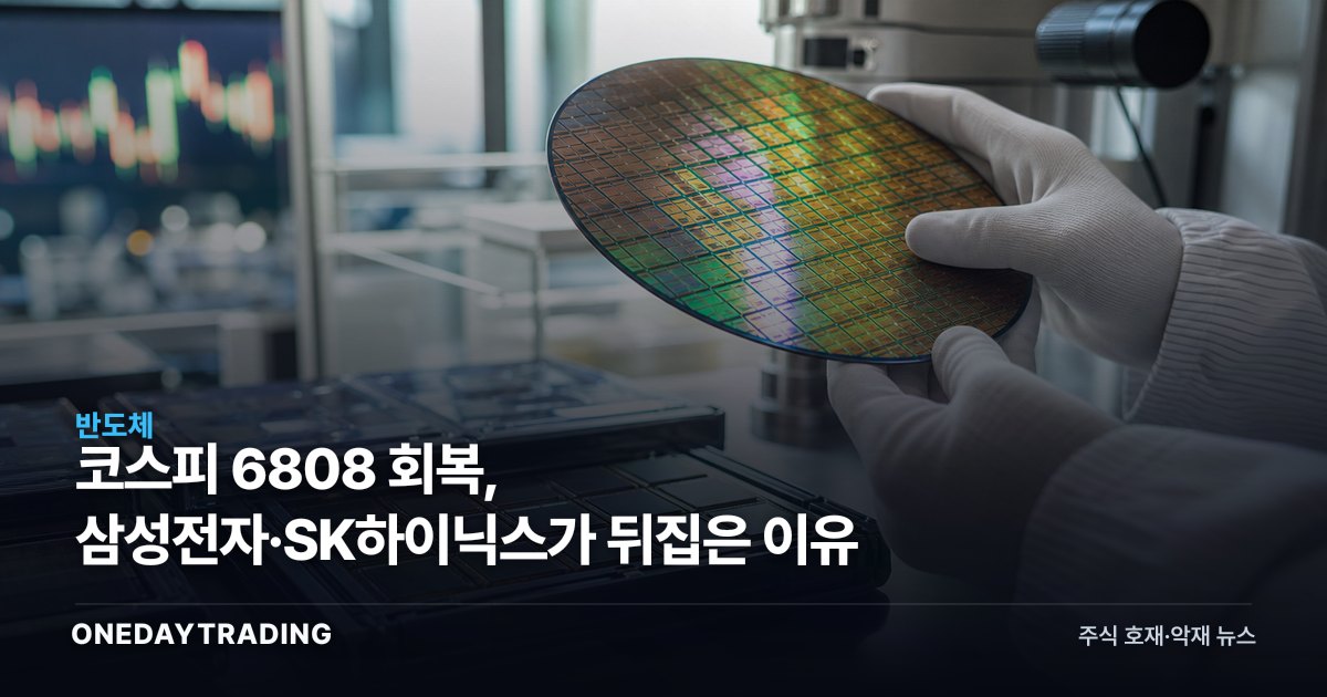 코스피 6808 회복, 삼성전자·SK하이닉스가 뒤집은 이유