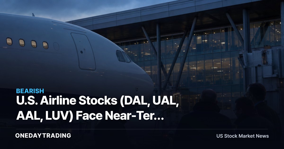 U.S. Airline Stocks (DAL, UAL, AAL, LUV) Face Near-Term Headwinds as Focus Turns to Fundamentals