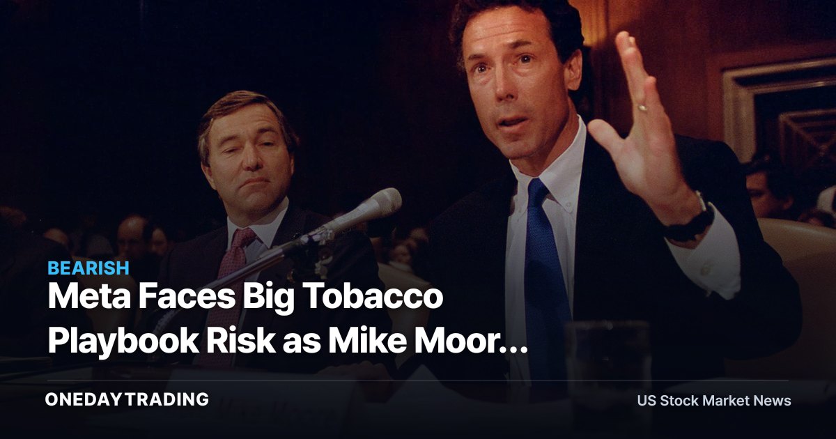 Meta Faces Big Tobacco Playbook Risk as Mike Moore Targets Social Media