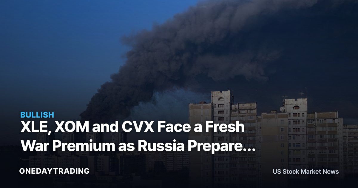 XLE, XOM and CVX Face a Fresh War Premium as Russia Prepares Ukraine Energy Strikes
