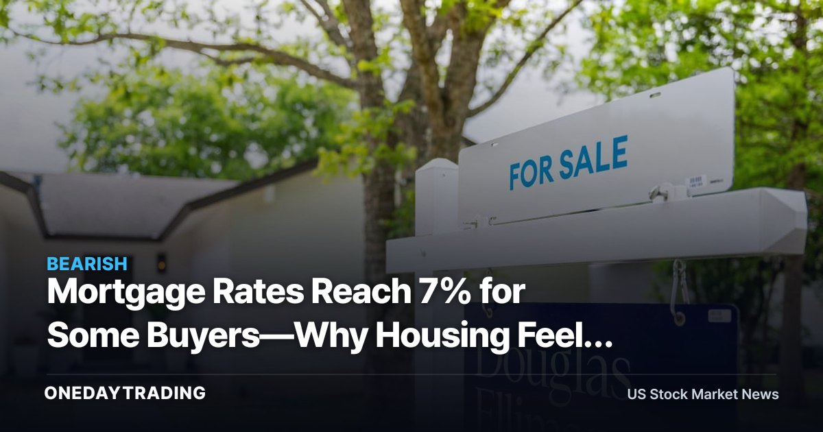 Mortgage Rates Reach 7% for Some Buyers—Why Housing Feels the Squeeze