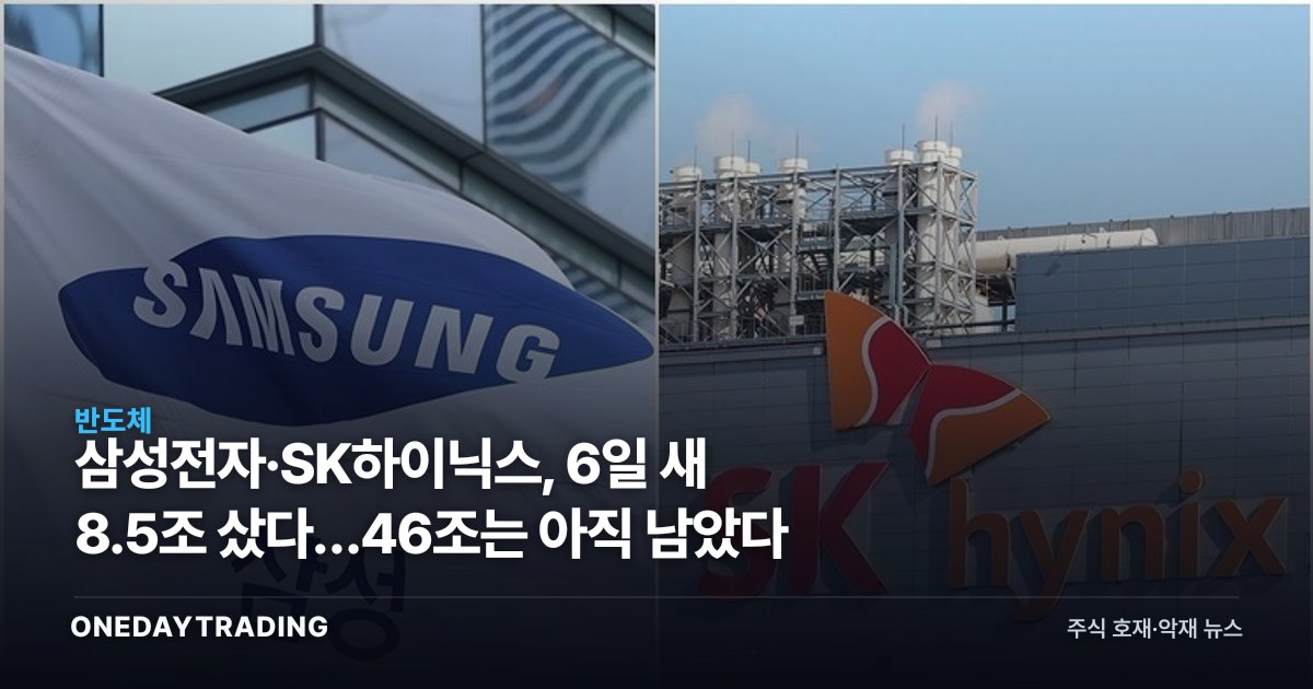 삼성전자·SK하이닉스, 6일 새 8.5조 샀다…46조는 아직 남았다