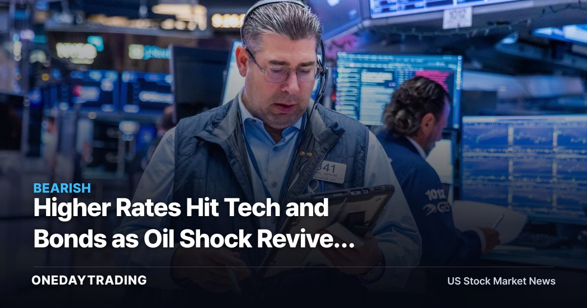 Higher Rates Hit Tech and Bonds as Oil Shock Revives Inflation Risk