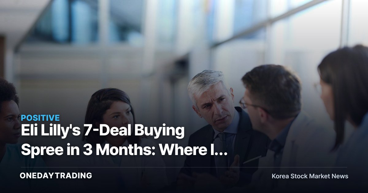Eli Lilly's 7-Deal Buying Spree in 3 Months: Where Is the Next Growth Engine After Obesity Drugs?