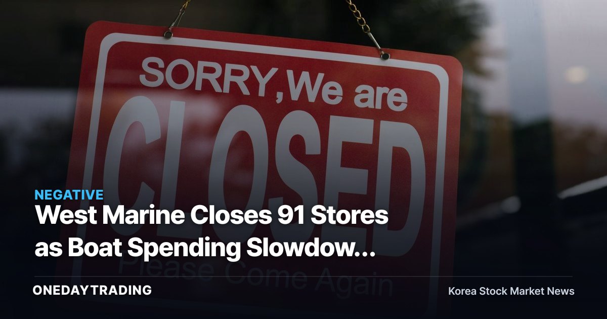 West Marine Closes 91 Stores as Boat Spending Slowdown Exposes Retail Cracks