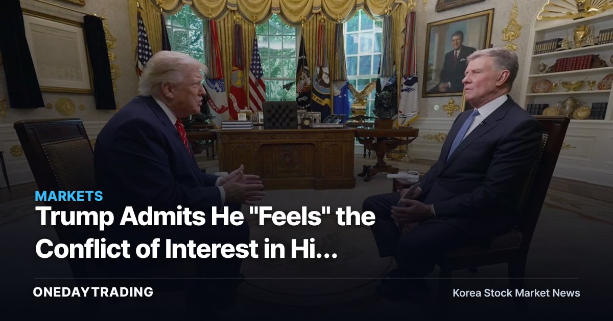 Trump Admits He "Feels" the Conflict of Interest in His Children's Investments — What Trump Media (DJT) Investors Should Watch