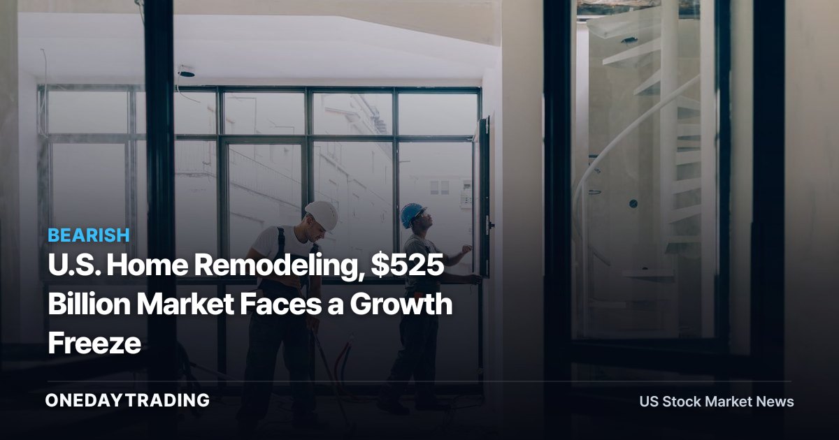 U.S. Home Remodeling, $525 Billion Market Faces a Growth Freeze