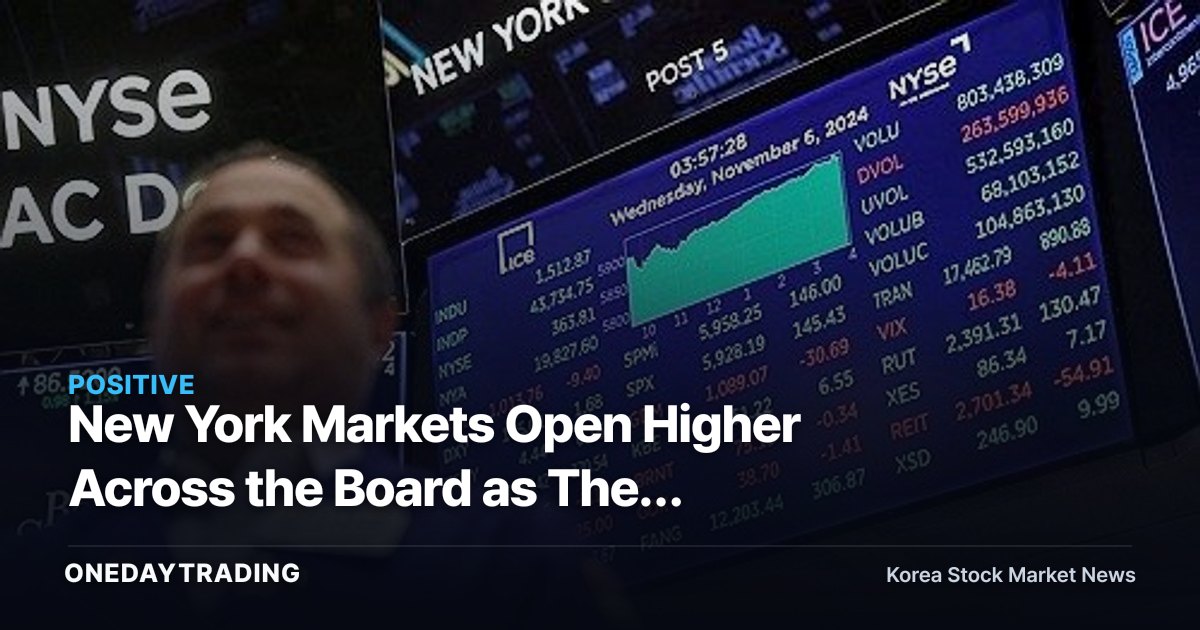 New York Markets Open Higher Across the Board as They Digest the Nonfarm Payrolls Report
