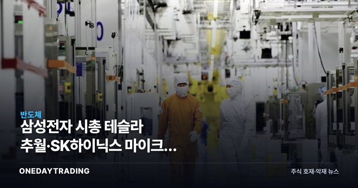 삼성전자 시총 테슬라 추월·SK하이닉스 마이크론 제쳐…K-반도체 재평가