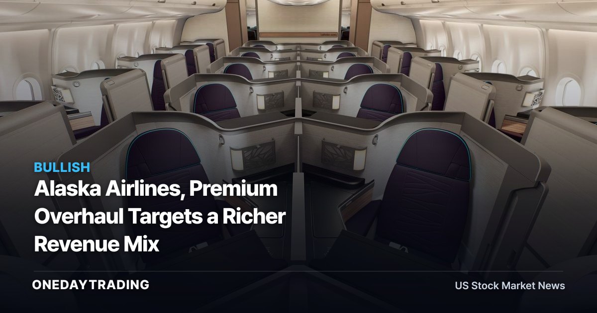 Alaska Airlines, Premium Overhaul Targets a Richer Revenue Mix
