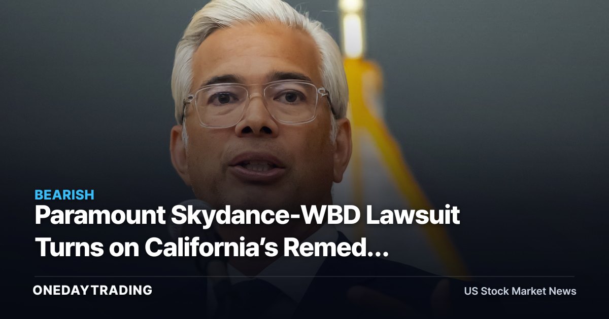 Paramount Skydance-WBD Lawsuit Turns on California’s Remedy Demand