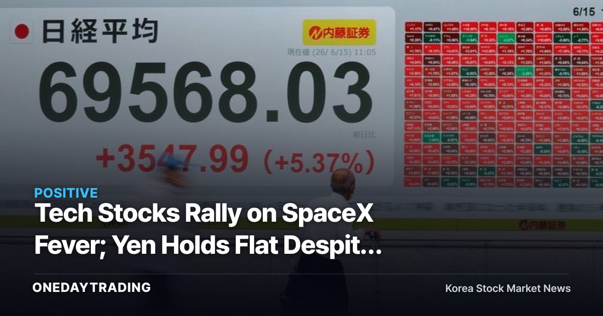 Tech Stocks Rally on SpaceX Fever; Yen Holds Flat Despite BOJ Rate Hike — A Look at Aerospace Stocks