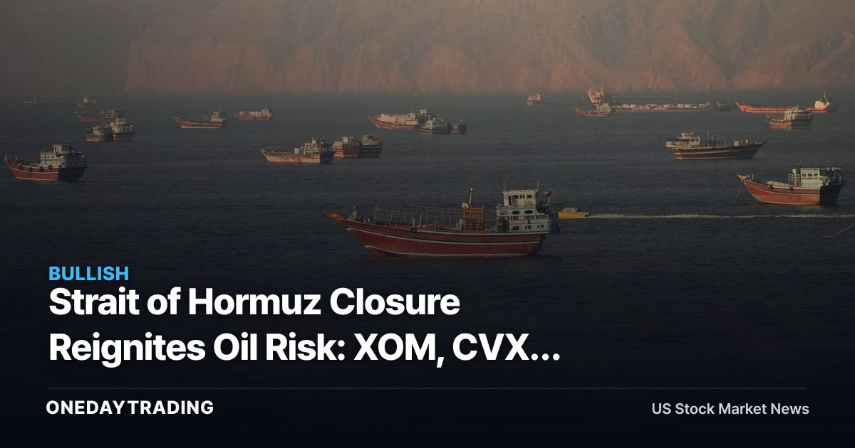 Strait of Hormuz Closure Reignites Oil Risk: XOM, CVX, USO in Focus