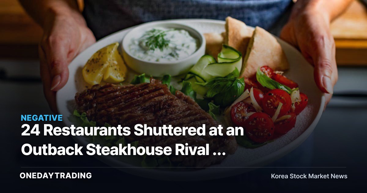 24 Restaurants Shuttered at an Outback Steakhouse Rival — America's Casual-Dining Slump and What It Means for Investors