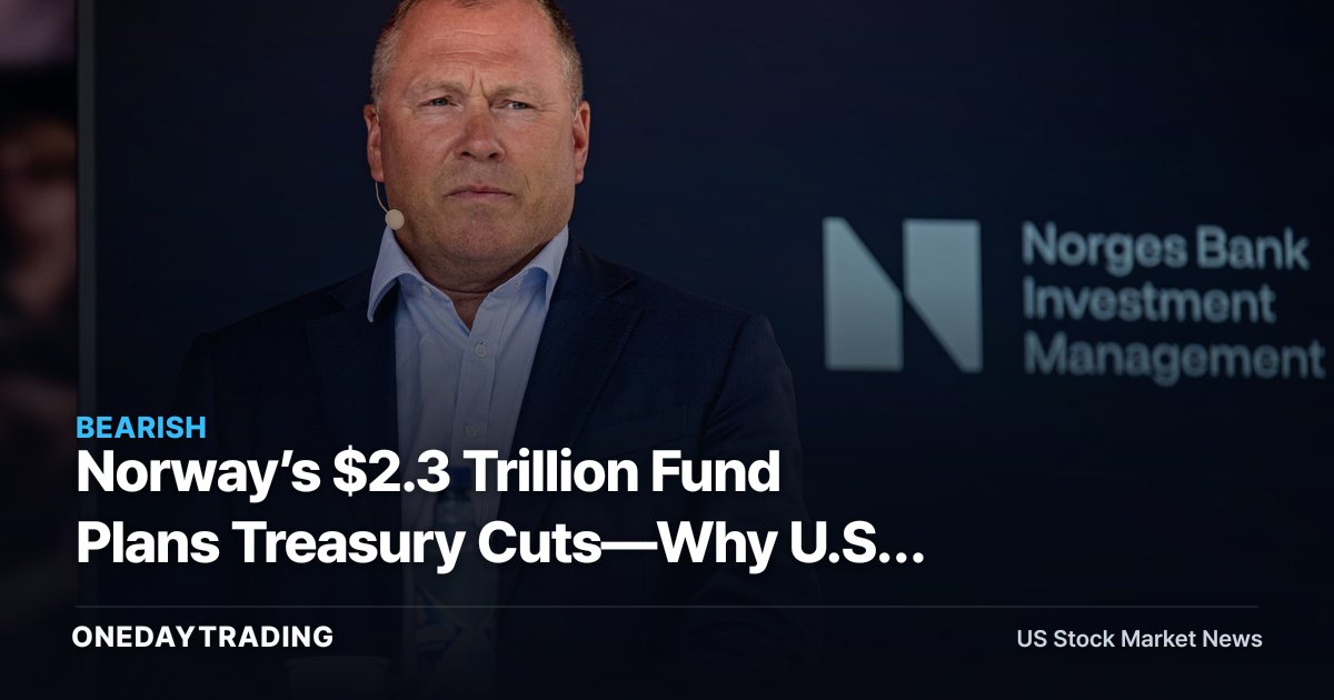 Norway’s $2.3 Trillion Fund Plans Treasury Cuts—Why U.S. Rates Face a New Test