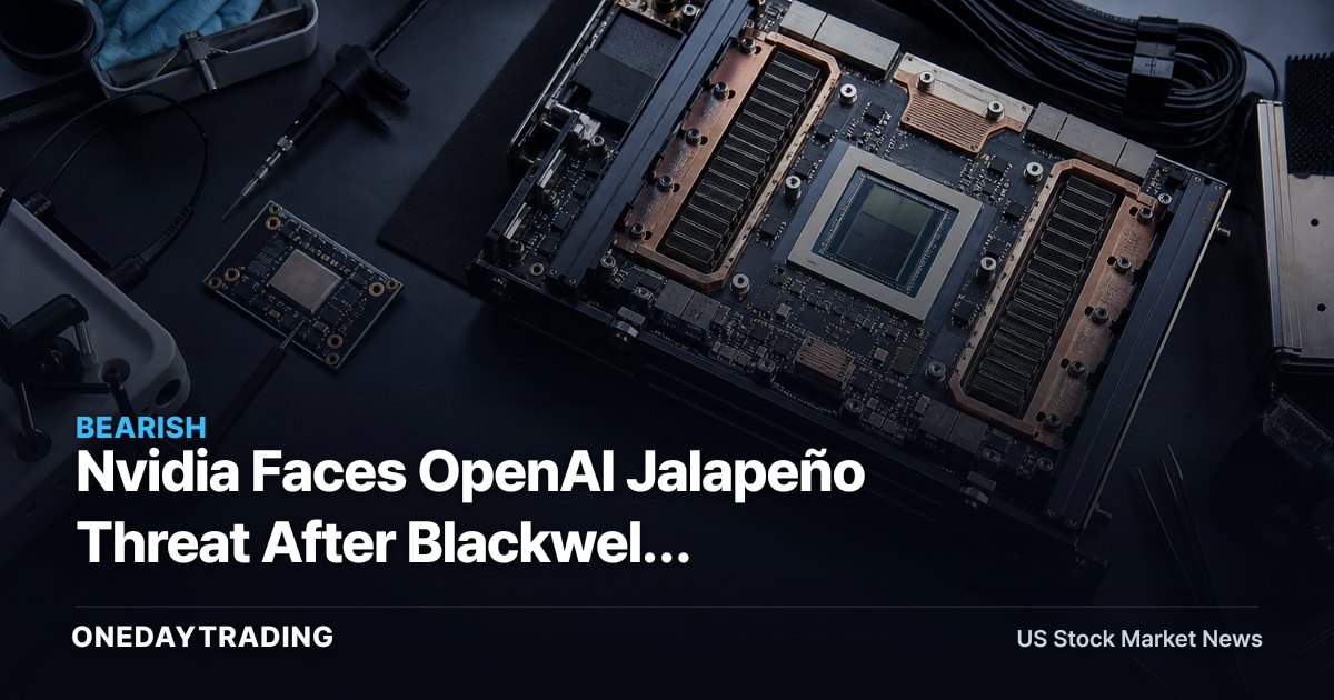 Nvidia Faces OpenAI Jalapeño Threat After Blackwell Efficiency Test Loss