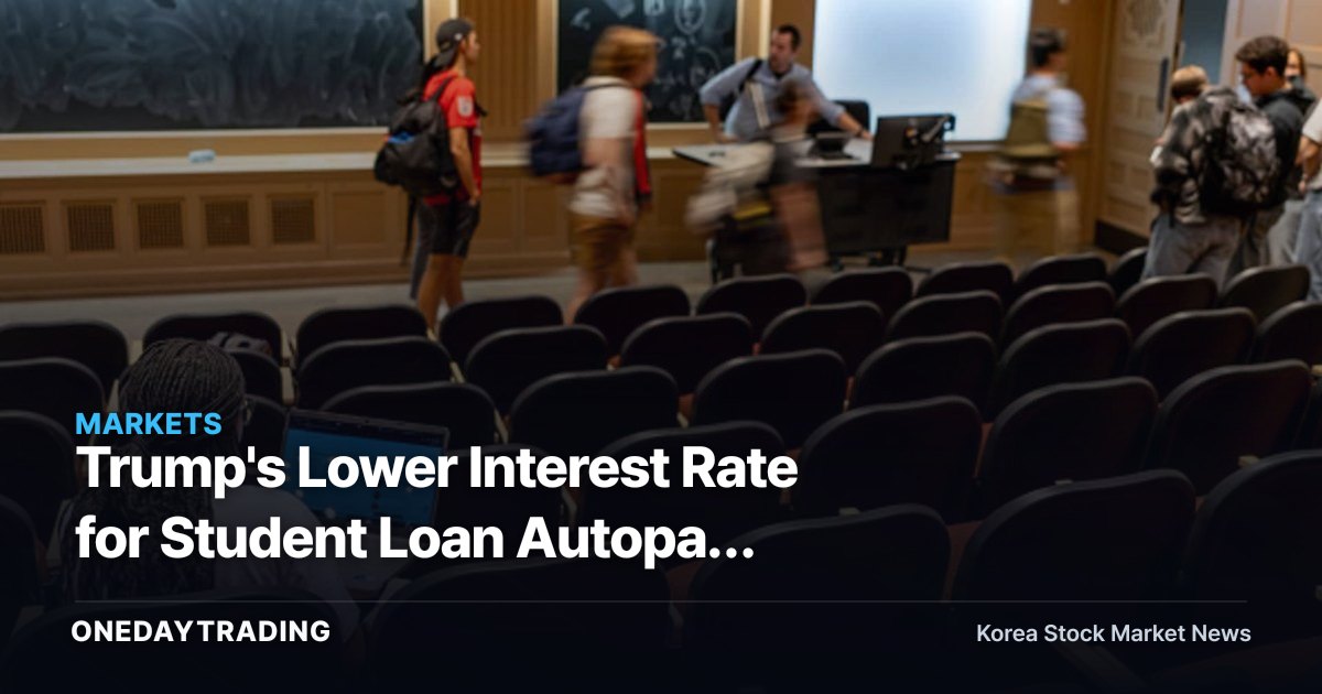 Trump's Lower Interest Rate for Student Loan Autopay Enrollees: What It Means for U.S. Consumer and Lending Stocks