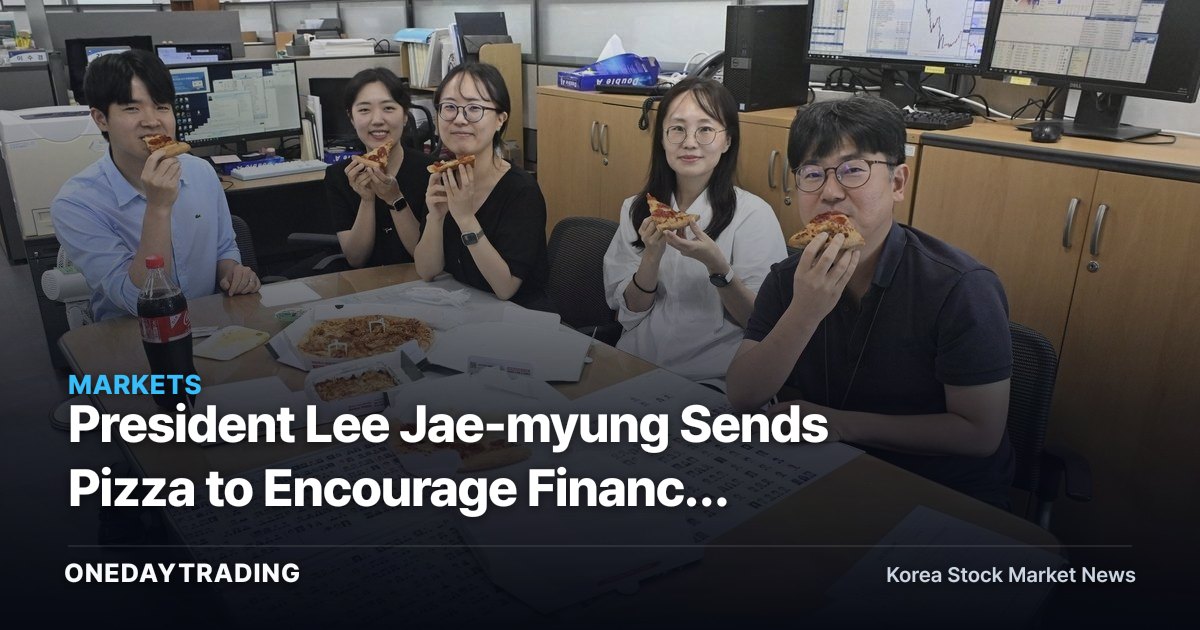 President Lee Jae-myung Sends Pizza to Encourage Finance Ministry Staff — the Middle East War Is Rattling More Than Just Oil Prices