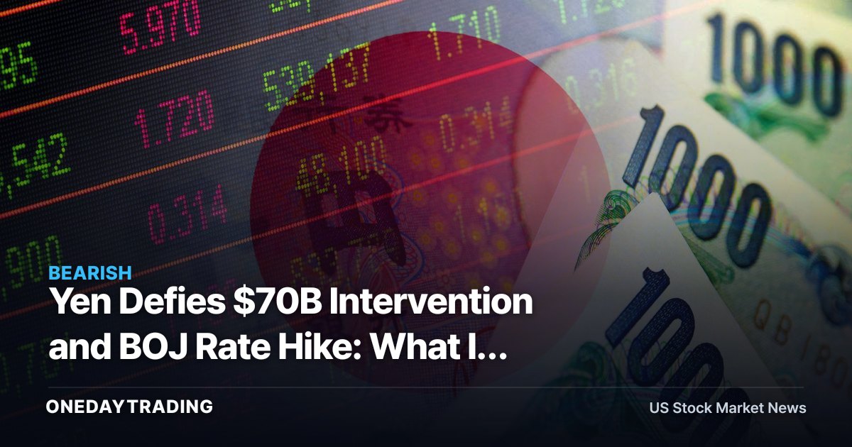 Yen Defies $70B Intervention and BOJ Rate Hike: What It Means for FXY, DXJ and Japan Exporters