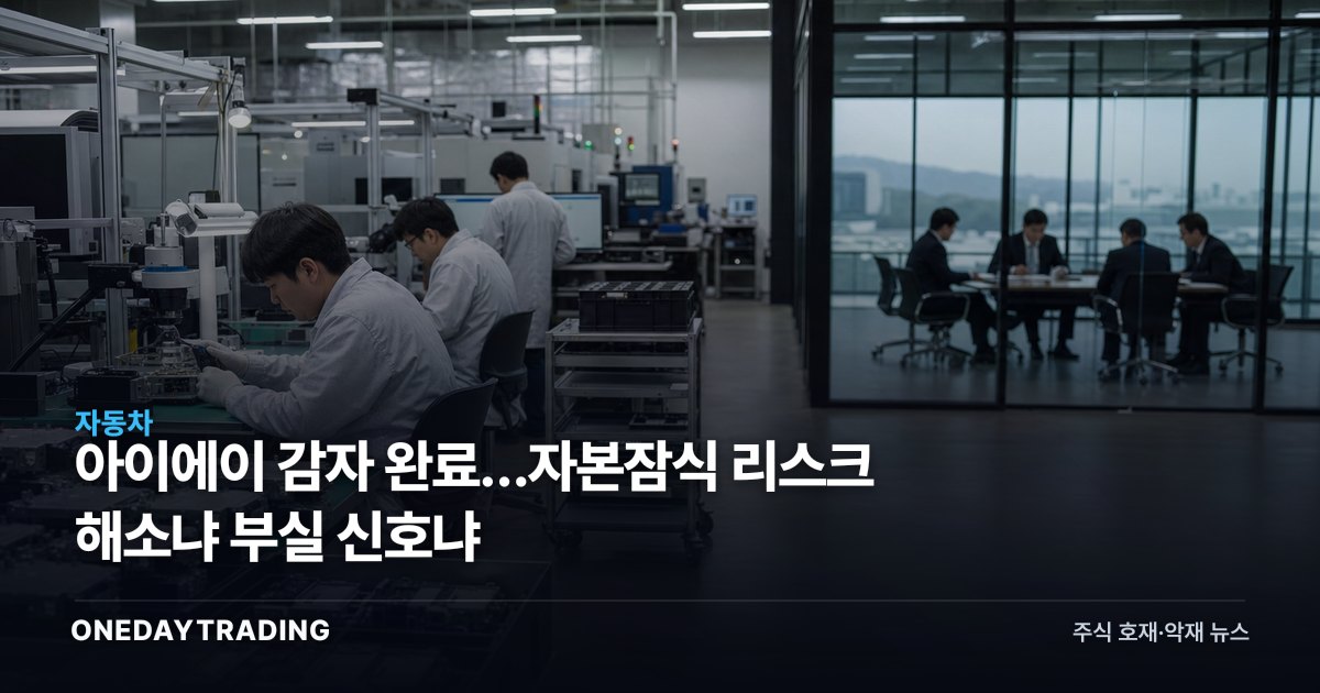아이에이 감자 완료…자본잠식 리스크 해소냐 부실 신호냐