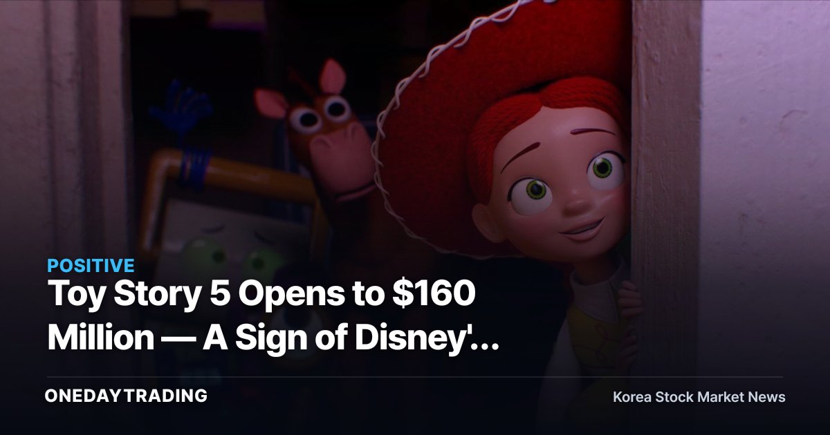 Toy Story 5 Opens to $160 Million — A Sign of Disney's Box-Office Recovery?