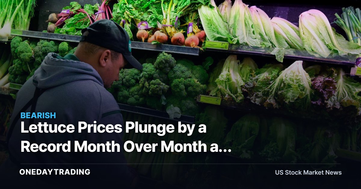 Lettuce Prices Plunge by a Record Month Over Month as Cyclospora Hits Demand