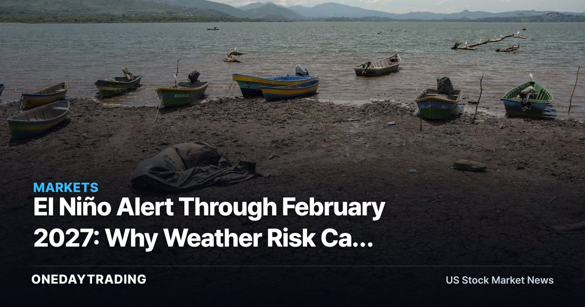 El Niño Alert Through February 2027: Why Weather Risk Can Reprice Markets