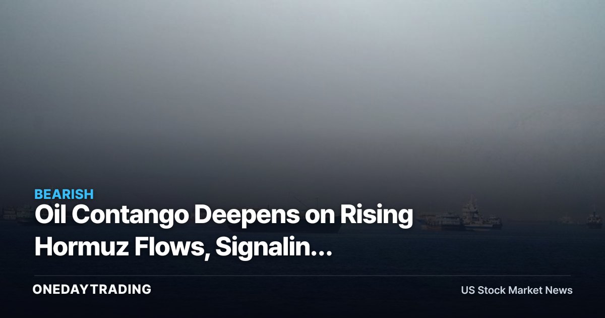 Oil Contango Deepens on Rising Hormuz Flows, Signaling Near-Term Supply Glut
