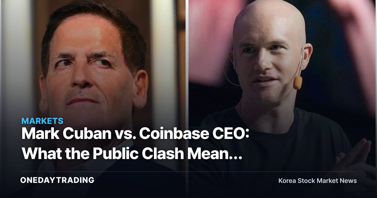 Mark Cuban vs. Coinbase CEO: What the Public Clash Means for Coinbase (COIN) Investors