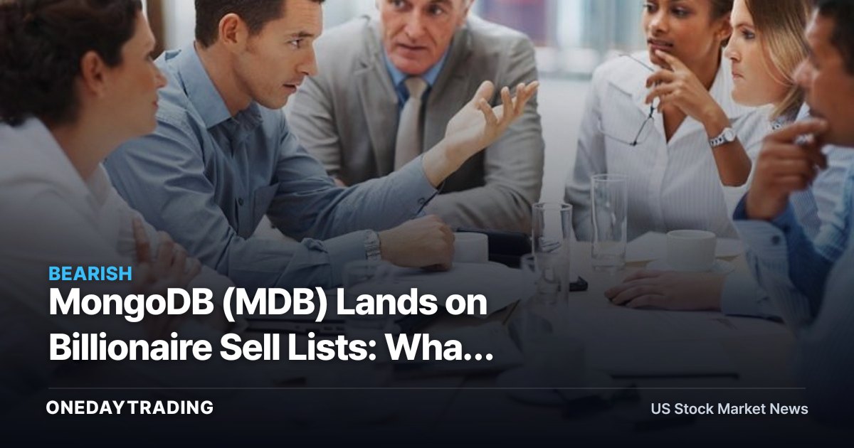 MongoDB (MDB) Lands on Billionaire Sell Lists: What Database Investors Should Weigh
