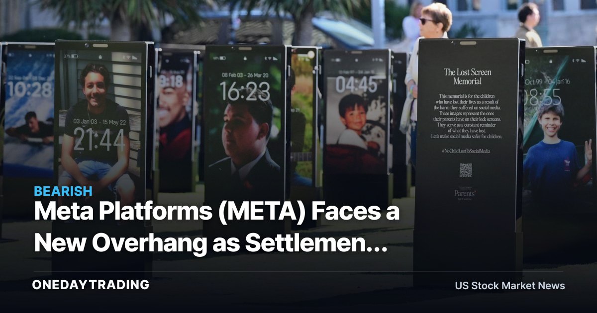 Meta Platforms (META) Faces a New Overhang as Settlement Risk Meets AI Backlash