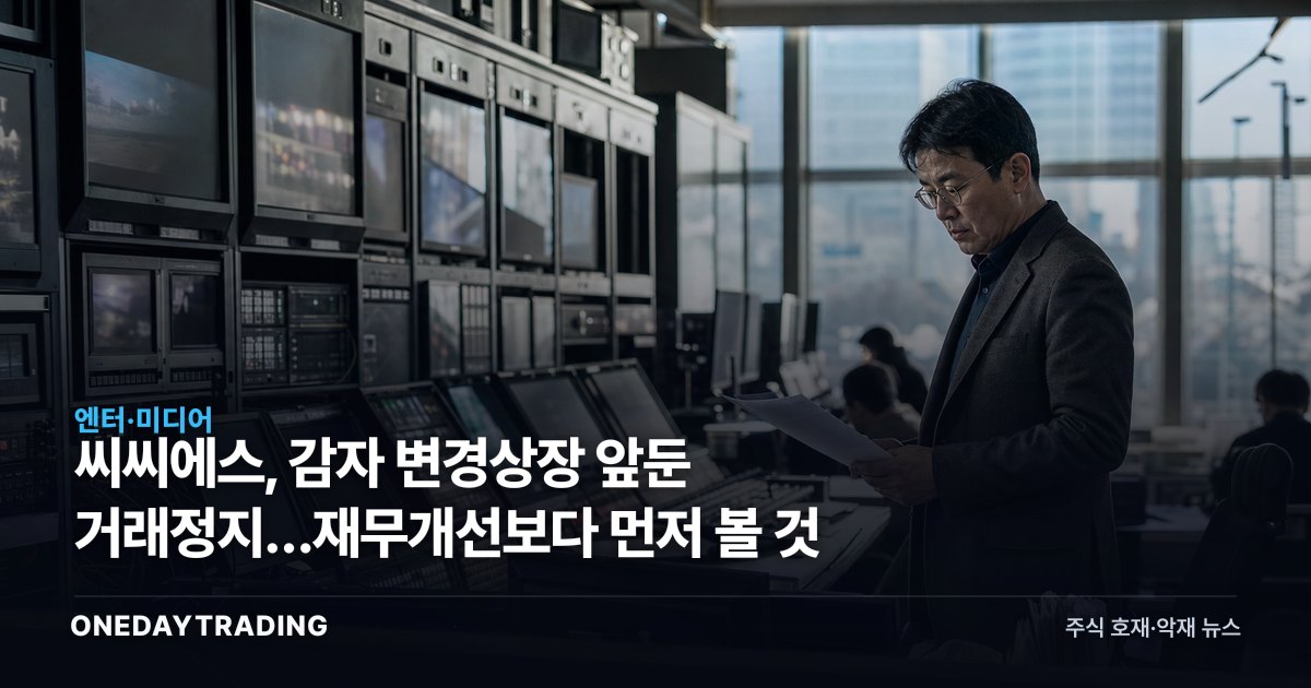 씨씨에스, 감자 변경상장 앞둔 거래정지…재무개선보다 먼저 볼 것