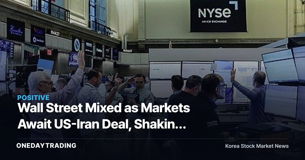 Wall Street Mixed as Markets Await US-Iran Deal, Shaking Oil Price Premium