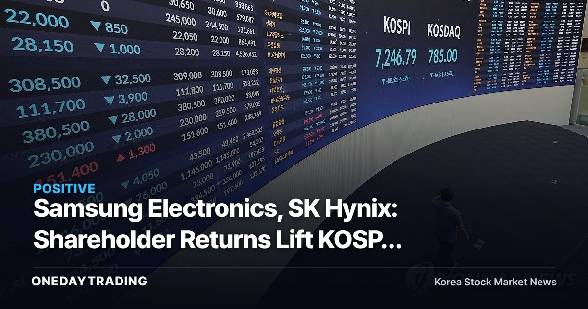Samsung Electronics, SK Hynix: Shareholder Returns Lift KOSPI Despite US Negative Catalysts
