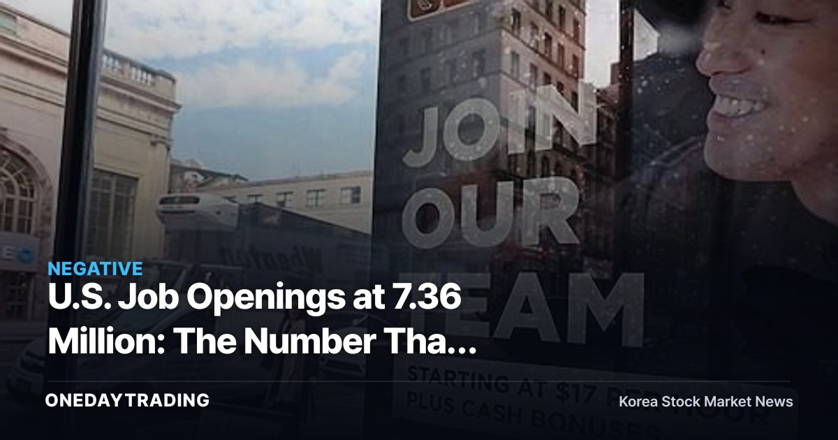 U.S. Job Openings at 7.36 Million: The Number That Revived Rate-Cut Hopes