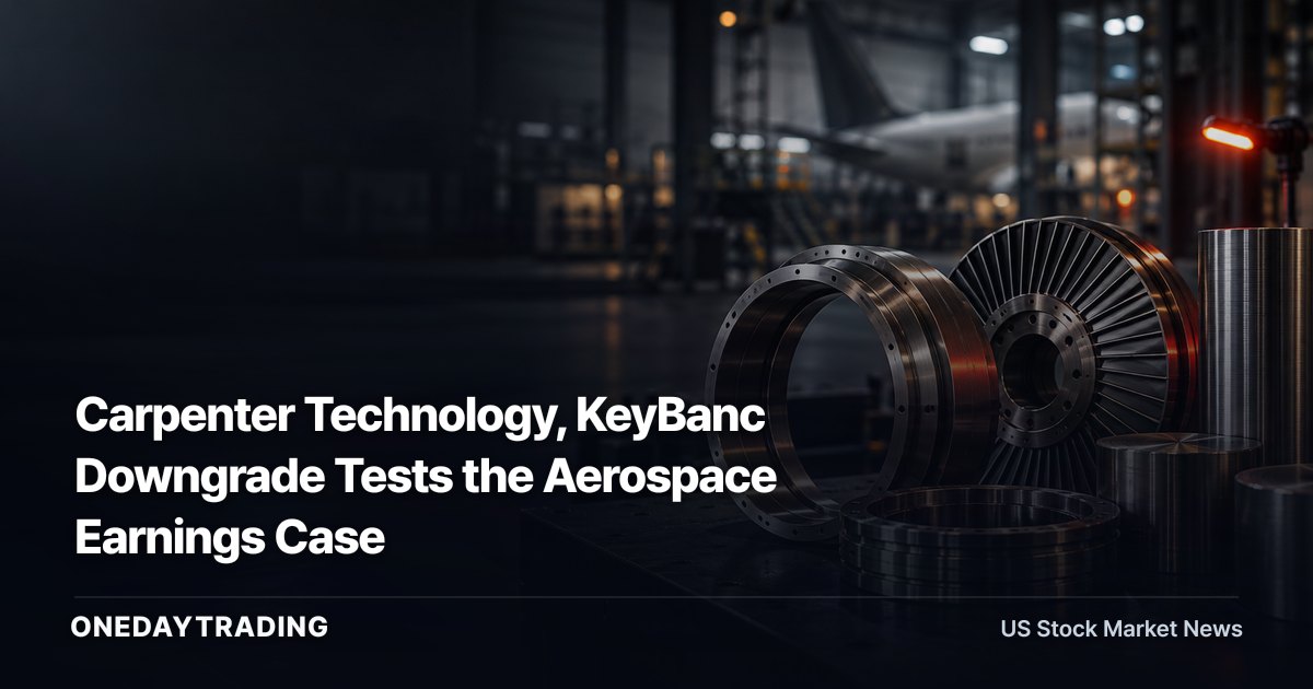 Carpenter Technology, KeyBanc Downgrade Tests the Aerospace Earnings Case