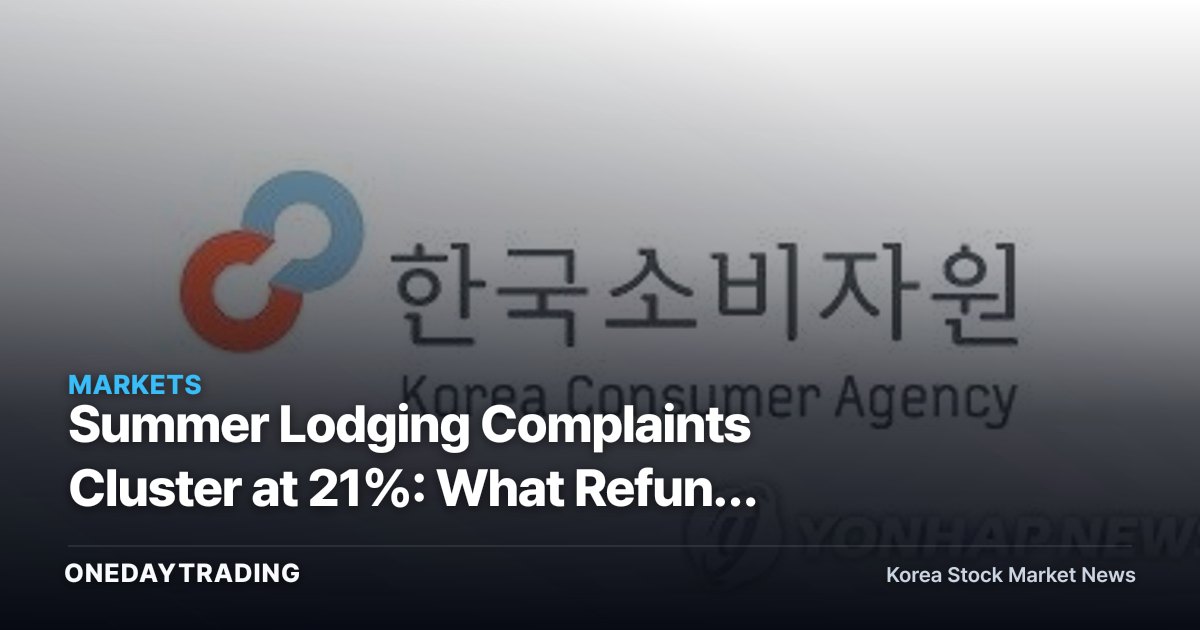 Summer Lodging Complaints Cluster at 21%: What Refund Terms Signal for Travel and Hospitality Stocks