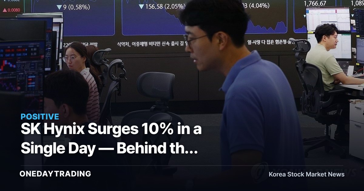 SK Hynix Surges 10% in a Single Day — Behind the KOSPI's Return Above 8,000 Was 4.4 Trillion Won in Institutional Buying