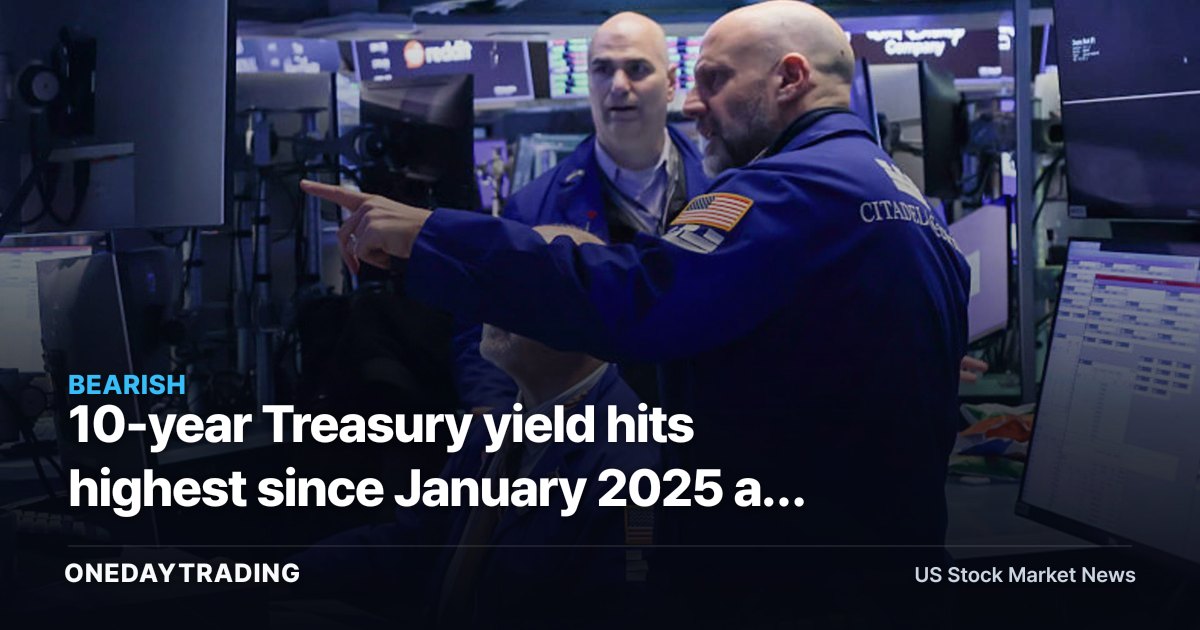 10-year Treasury yield hits highest since January 2025 as oil fuels inflation fear