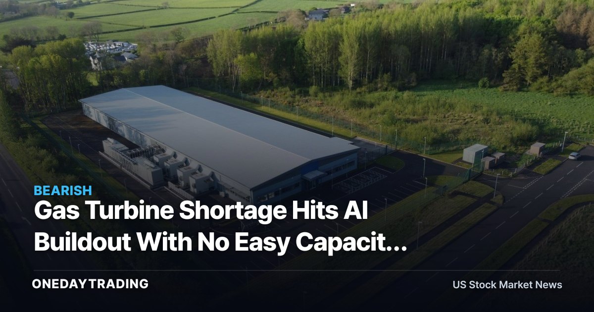 Gas Turbine Shortage Hits AI Buildout With No Easy Capacity Fix