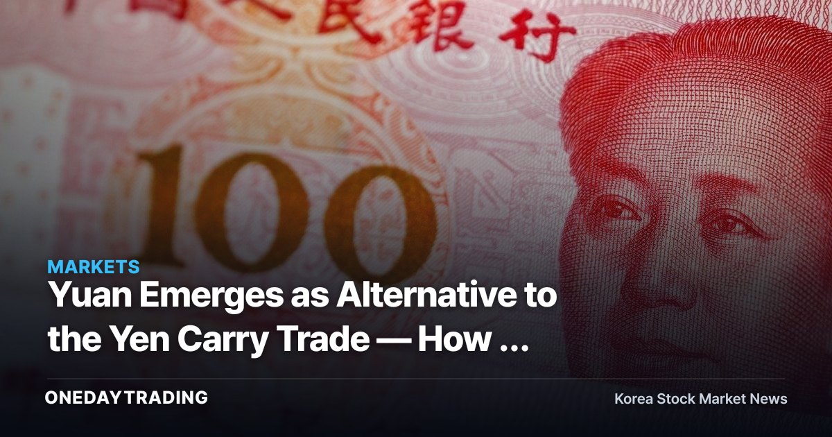 Yuan Emerges as Alternative to the Yen Carry Trade — How a Shift in Low-Rate Funding Currencies Could Reshape Investing
