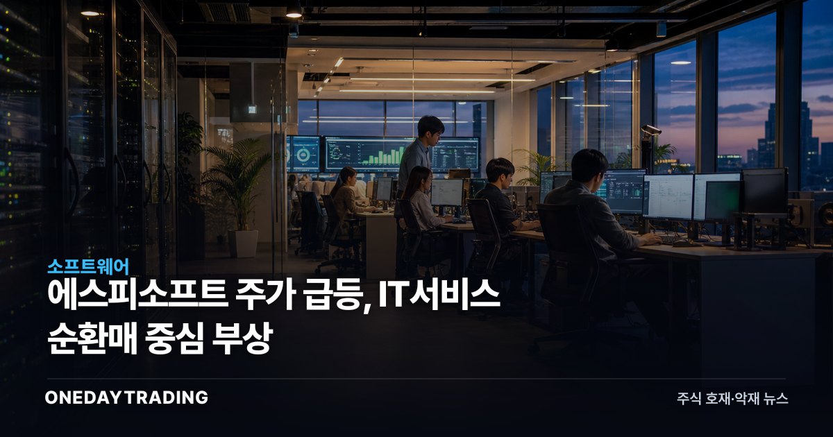 에스피소프트 주가 급등, IT서비스 순환매 중심 부상