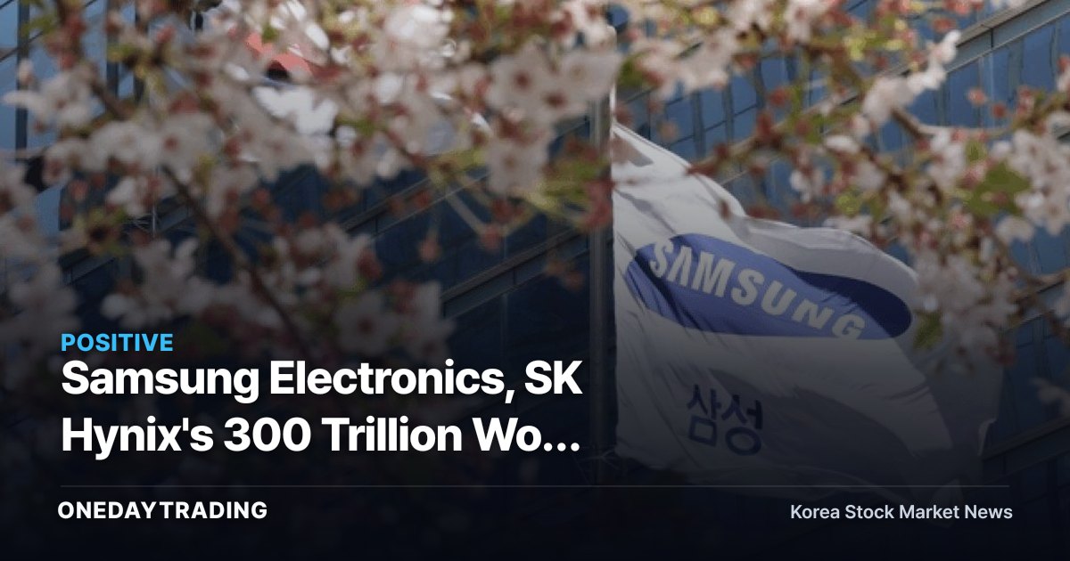 Samsung Electronics, SK Hynix's 300 Trillion Won Shareholder Return Signals a Won-Dollar Rate of 1,325