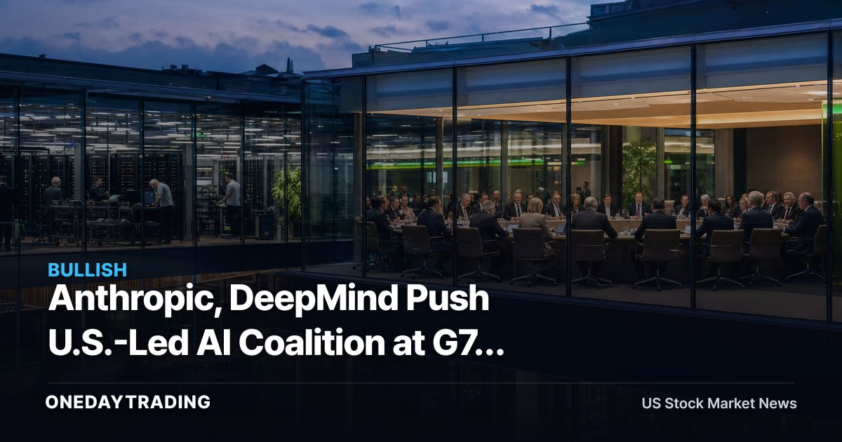 Anthropic, DeepMind Push U.S.-Led AI Coalition at G7: What It Means for GOOGL, MSFT, NVDA