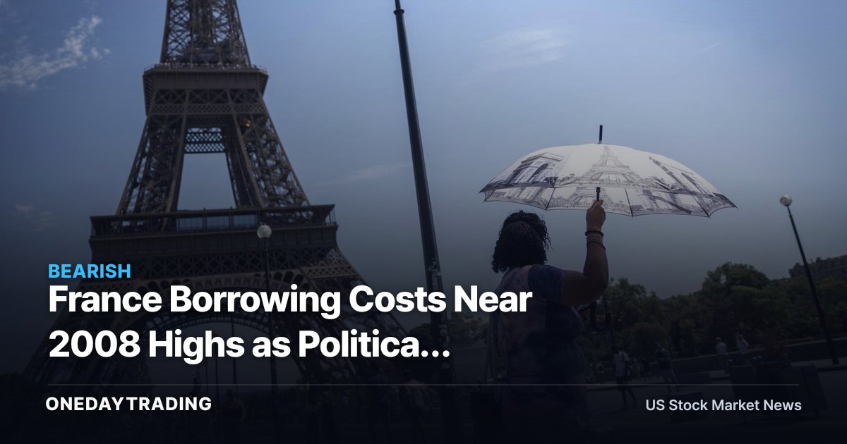 France Borrowing Costs Near 2008 Highs as Political Gridlock Reprices Sovereign Risk