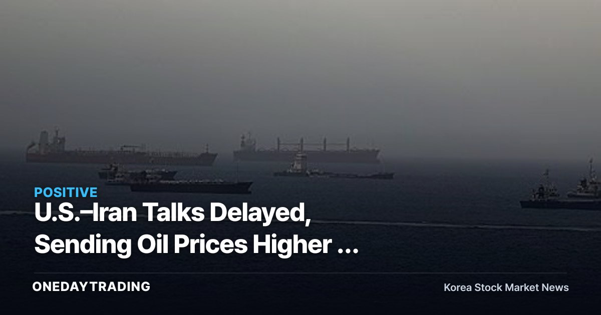 U.S.–Iran Talks Delayed, Sending Oil Prices Higher — Refiners and Airlines Face Opposing Math