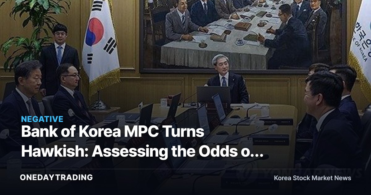 Bank of Korea MPC Turns Hawkish: Assessing the Odds of a Benchmark Rate Hike and the Impact on Stocks and Bank Shares