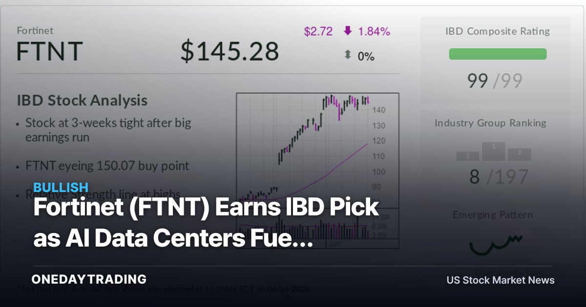 Fortinet (FTNT) Earns IBD Pick as AI Data Centers Fuel Firewall Demand