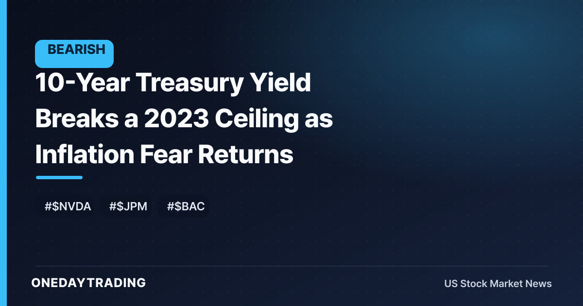 10-Year Treasury Yield Breaks a 2023 Ceiling as Inflation Fear Returns
