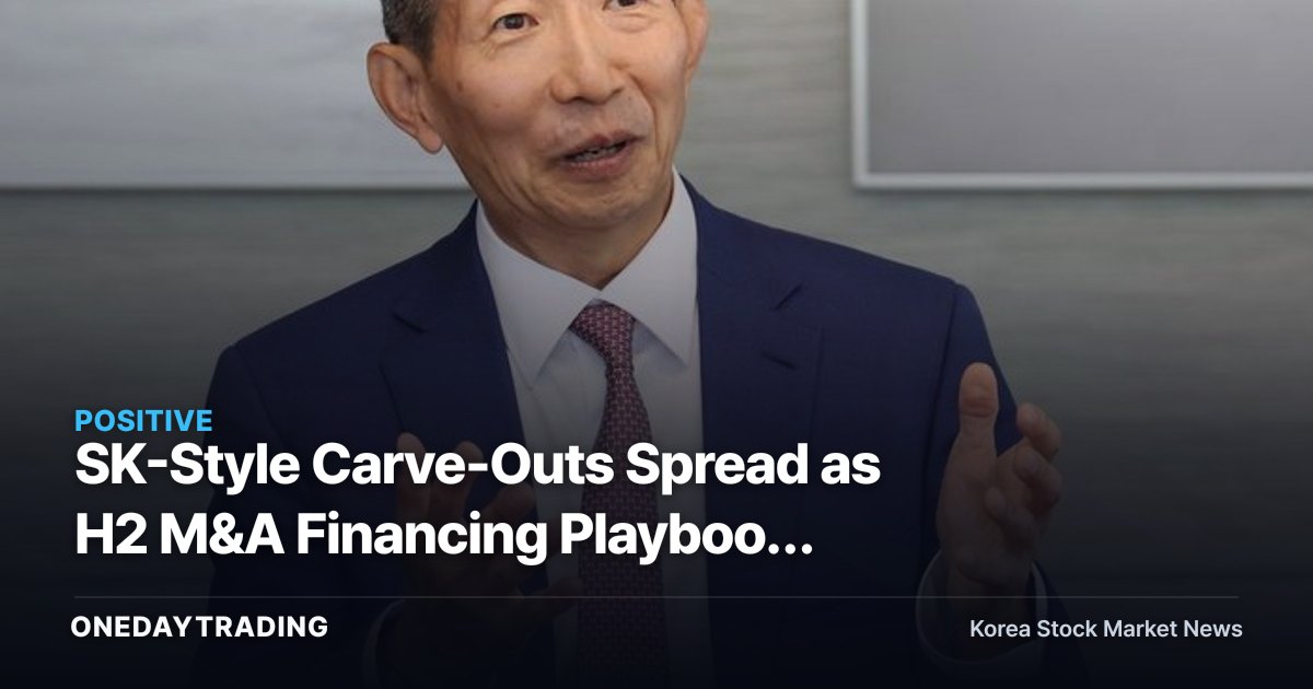 SK-Style Carve-Outs Spread as H2 M&A Financing Playbook Shifts